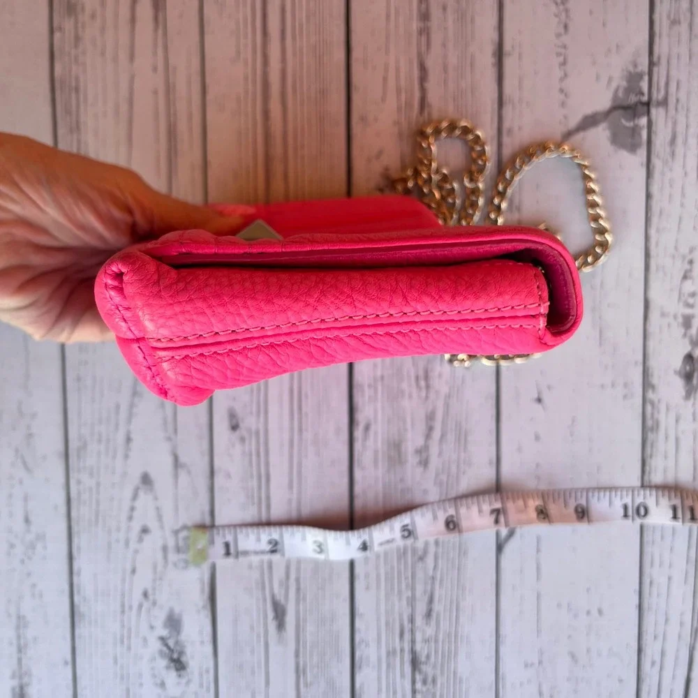 Kate‎ Spade RARE Bubblegum Pink Barbiecore Leather Crossbody Bag Purse Designer
